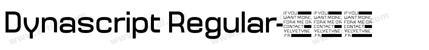 Dynascript Regular字体转换